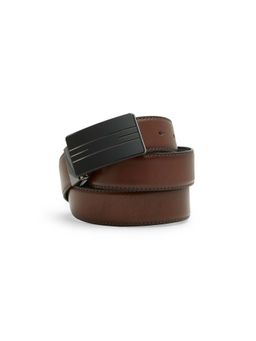 Aldo - Men Brown Solid Reversible Belt