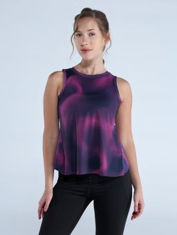 Cava Athleisure - Purple Fluid Overlap Tank Top