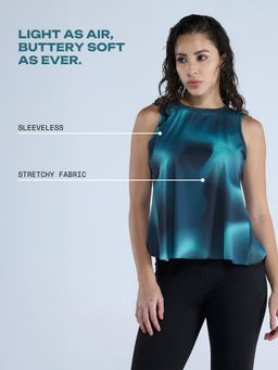 Cava Athleisure - Teal Fluid Overlap Tank Top