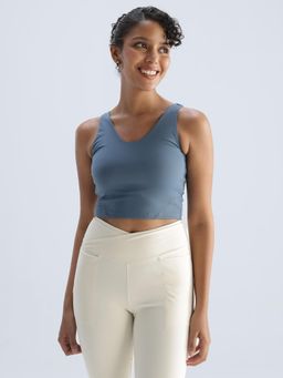 Cava Athleisure - Steel Blue Refine Crop Tank Top