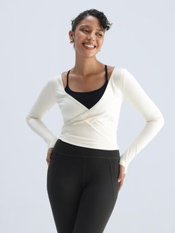 Cava Athleisure - Ivory Adpt Wrap Top