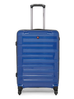 Swiss Brand - SION Dark Blue & Black Color Polypropylene Material Hard 25" Medium Trolley