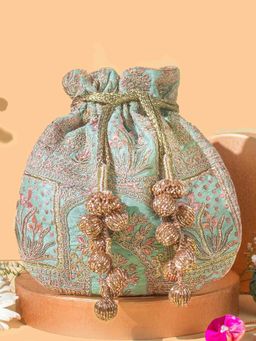 AMYRA - Amer Turquoise Potli