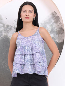 Yufta - Grey Pure Cotton Flared Top