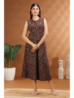 Cotton Culture - Women Brown Cotton Floral Kurta