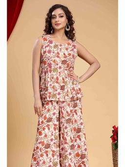 Cotton Culture - Women Peach Cotton Floral Top
