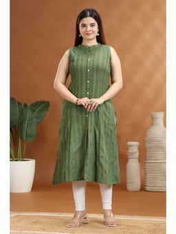 Cotton Culture - Women Green Cotton Floral Kurta