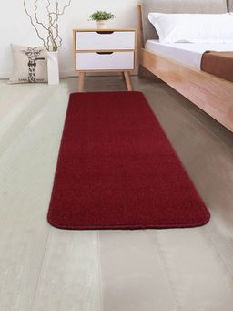Saral Home - Maroon Polypropylene Anti Skid Runner-60X200 Cm