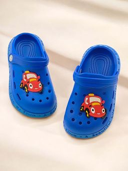 Yellow Bee - Little Racer Clogs for Boys-Blue