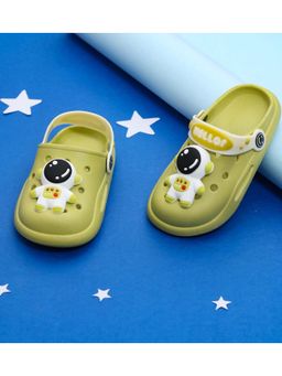 Yellow Bee - Galactic Explorer Clogs for Boys-Olive Green