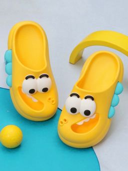 Yellow Bee - Dino Character Flipflop For Boys-Yellow