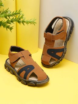 Tiny Bugs - Boys Casual Velcro Sandals -Tan