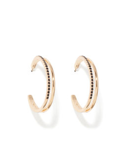 Forever New - Gem Glass Stone Hoop Earrings