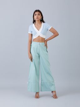 Muvazo - Bring It On Crop Top Blue