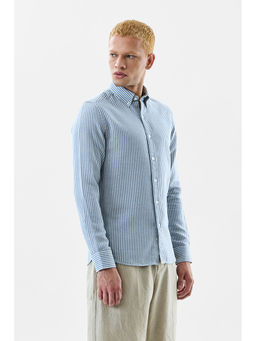 Snitch - Blue Stripes Slim Fit Shirt