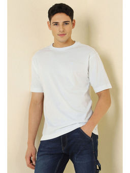 Allen Solly - White Printed Oversized Fit T-Shirt