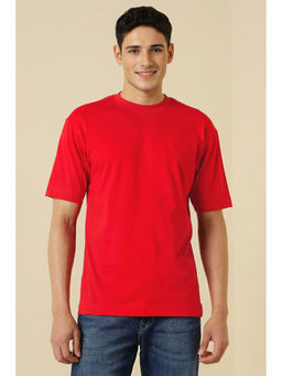 Allen Solly - Red Printed Oversized Fit T-Shirt