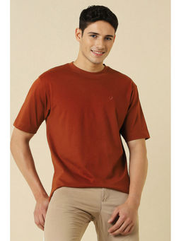 Allen Solly - Brown Printed Oversized Fit T-Shirt