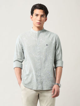 Arrow Sports - Grey Printed Slim Fit Shirt