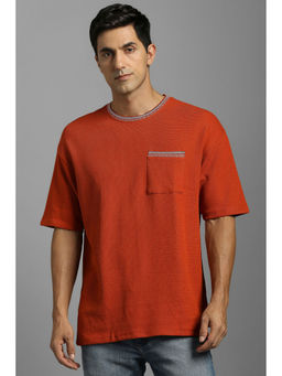Louis Philippe - Rust Solid Regular Fit T-Shirt