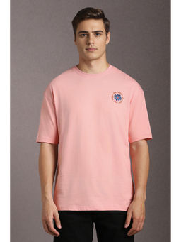 Louis Philippe - Pink Printed Regular Fit T-Shirt