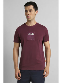 Simon Carter - Maroon Printed Slim Fit T-Shirt