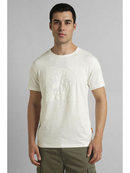 Simon Carter - White Embroidered Slim Fit T-Shirt
