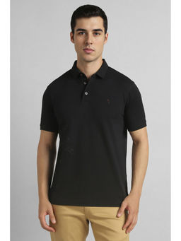 Simon Carter - Black Embroidered Slim Fit Polo T-Shirt