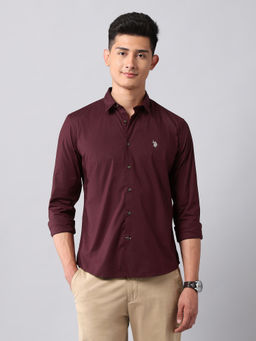 U.S. Polo Assn. Denim Co. - Red Solid Regular Fit Shirt