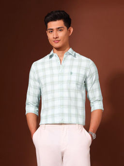 U.S. POLO ASSN. - Green Checks Tailored Fit Shirt