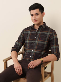 U.S. POLO ASSN. - Brown Checks Tailored Fit Shirt