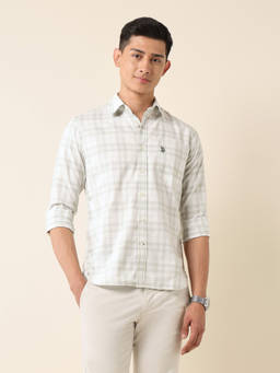 U.S. POLO ASSN. - Green Checks Tailored Fit Shirt