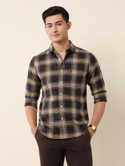 U.S. POLO ASSN. - Brown Checks Tailored Fit Shirt