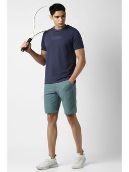 Van Heusen - Navy Blue Printed Slim Fit T-Shirt