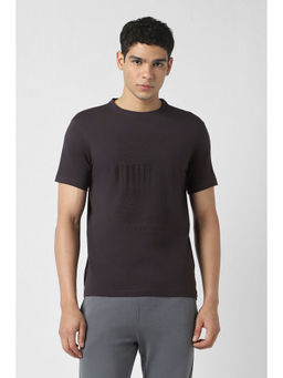 Van Heusen - Brown Printed Slim Fit T-Shirt