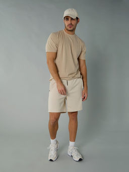 American Eagle - Beige Solid Regular Fit T-Shirt