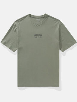 American Eagle - Olive Solid Regular Fit T-Shirt