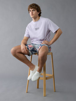 American Eagle - Purple Printed Regular Fit T-Shirt