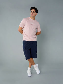 American Eagle - Pink Solid Regular Fit T-Shirt