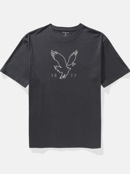 American Eagle - Grey Printed Regular Fit T-Shirt