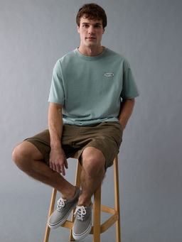 American Eagle - Green Printed Boxy Fit T-Shirt