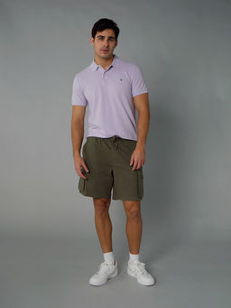 American Eagle - White Solid Slim Fit Polo T-Shirt