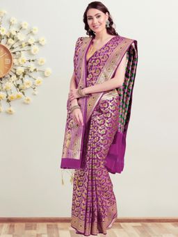 Chhabra 555 - Handloom Banarasi Silk Saree with Unstitched Blouse and Dupatta