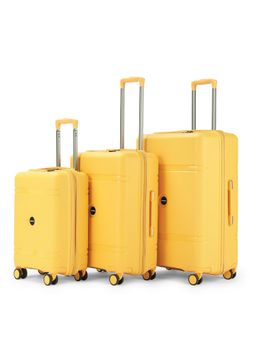 CARRIALL - Drift Yellow Hard Sided Set of 3 Small, Medium and Large Trolley Bags Suitcase