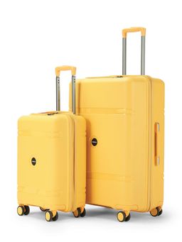 CARRIALL - Drift Yellow Hard Sided Set of 2 Small and Large Trolley Bags Suitcase