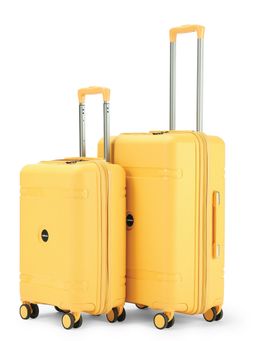 CARRIALL - Drift Yellow Hard Sided Set of 2 Small and Medium Trolley Bags Suitcase
