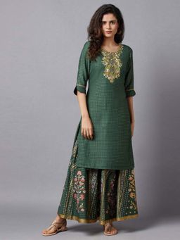 Aurelia - Green Festive Ethnic Kurta