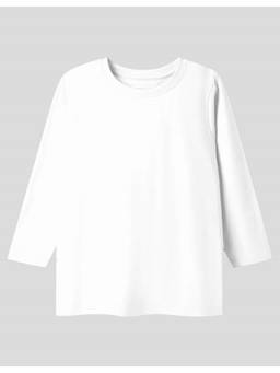 KAVEE - Unisex White Solid/Plain Cotton T-Shirt