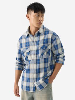 The Souled Store - Riveria Men Utility Blue Shirt