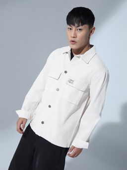 Hubberholme - Spread Collar Long Sleeves Classic Oversized Denim Jacket